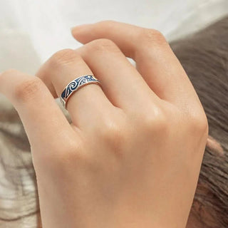 The Van Gogh Starry Night Ring Duo, alternate product view
