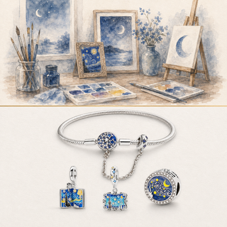 The Atelier Set story-led artist studio illustration and product image