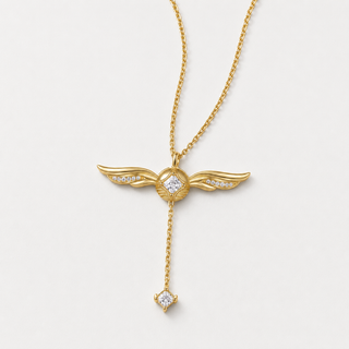 The Golden Snitch Sterling Silver Necklace on a neutral F5F5F5 background