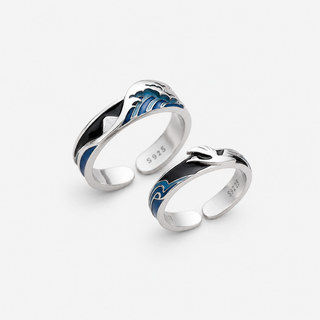 The Great Wave Matching Rings on a neutral F5F5F5 background