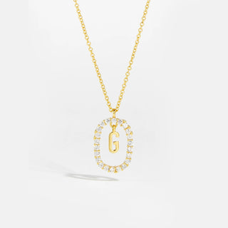 18ct gold plated initial G necklace with removable pendant