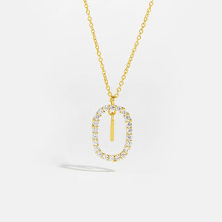 18ct gold plated initial I necklace with removable pendant