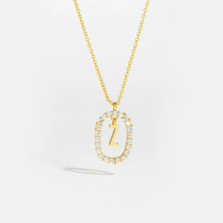 18ct gold plated initial Z necklace with removable pendant