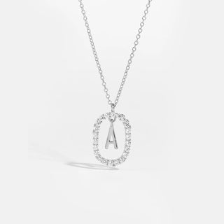 Sterling silver initial A necklace with removable pendant