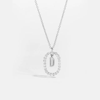 Sterling silver initial D necklace with removable pendant