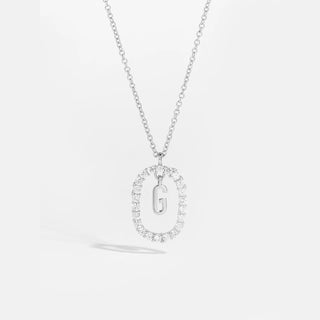 Sterling silver initial G necklace with removable pendant