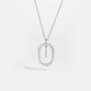 Sterling silver initial I necklace with removable pendant