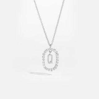 Sterling silver initial Q necklace with removable pendant