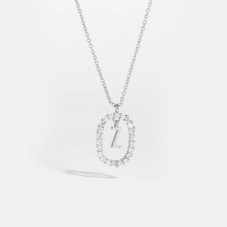 Sterling silver initial Z necklace with removable pendant