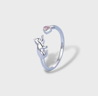 Mystic Meow Ring, worn scale view