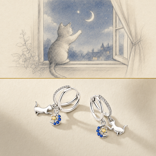 The Moonlit Cat Earrings story image