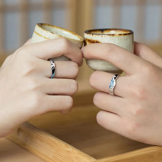 The Great Wave Matching Rings, alternate product view