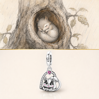Safe Place Squirrel Charm story scene with sheltering tree illustration