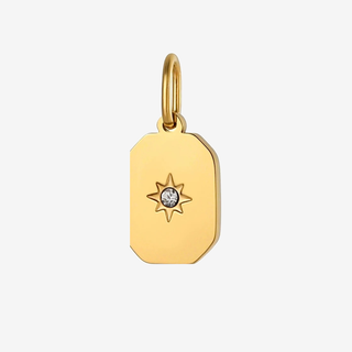 April Diamond rectangle birthstone pendant on f5 background