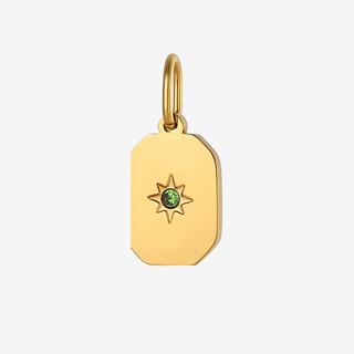 August Peridot rectangle birthstone pendant on f5 background