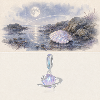 The Shell Planet Charm ocean and celestial story scene