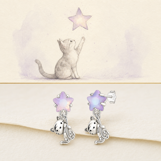 The Starlit Mischief Cat Earrings story image