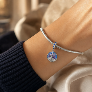 The Castle After Midnight Charm worn on a silver charm bracelet