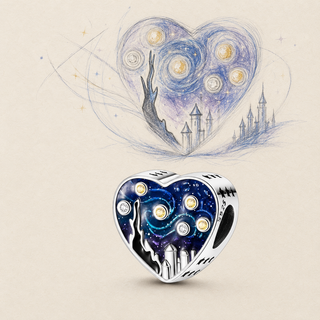 The Dreamer's Night Heart Charm design story from sketch to finished jewellery