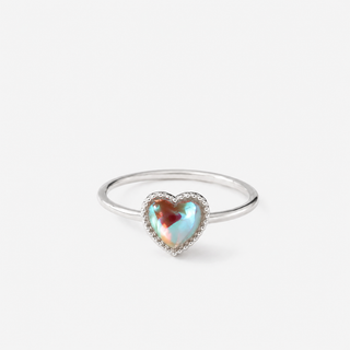The Afterglow Heart Ring on a neutral F5F5F5 background
