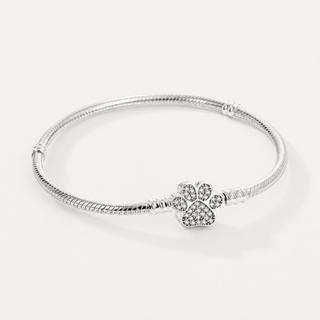 The Always Near Paw Charm Bracelet on a neutral F5F5F5 background