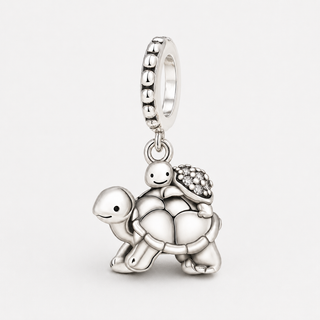 The Long Way Home Turtle Charm on a neutral F5F5F5 background