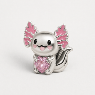 The Moonlit Axolotl Charm on a neutral F5F5F5 background