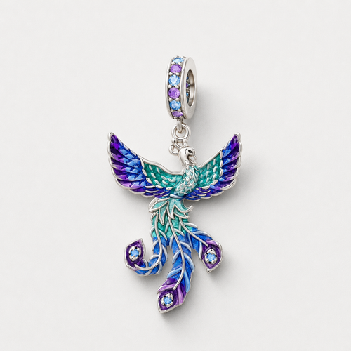 The Rising Aurora Phoenix Charm