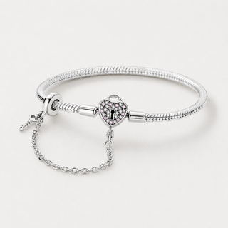 The Secret Heart Charm Bracelet on a neutral F5F5F5 background