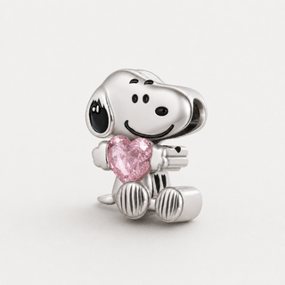 The Snoopy Pink Heart Charm on a neutral F5F5F5 background
