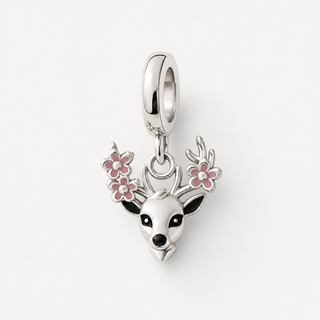 The Wildflower Deer Charm on a neutral F5F5F5 background