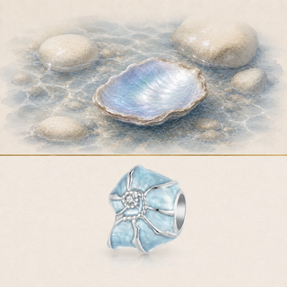 The Tidepool Nacre Spacer Charm mother-of-pearl tidepool story