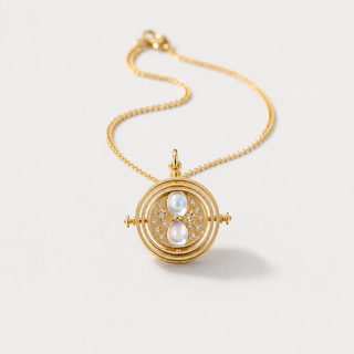 The Time Turner Necklace on a neutral F5F5F5 background