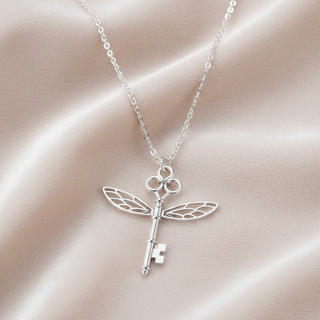 The Winged Key Necklace, product view